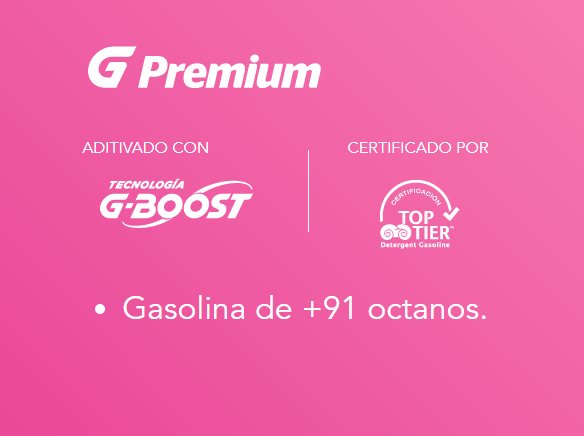 G Premium, gasolina de más de 91 octanos